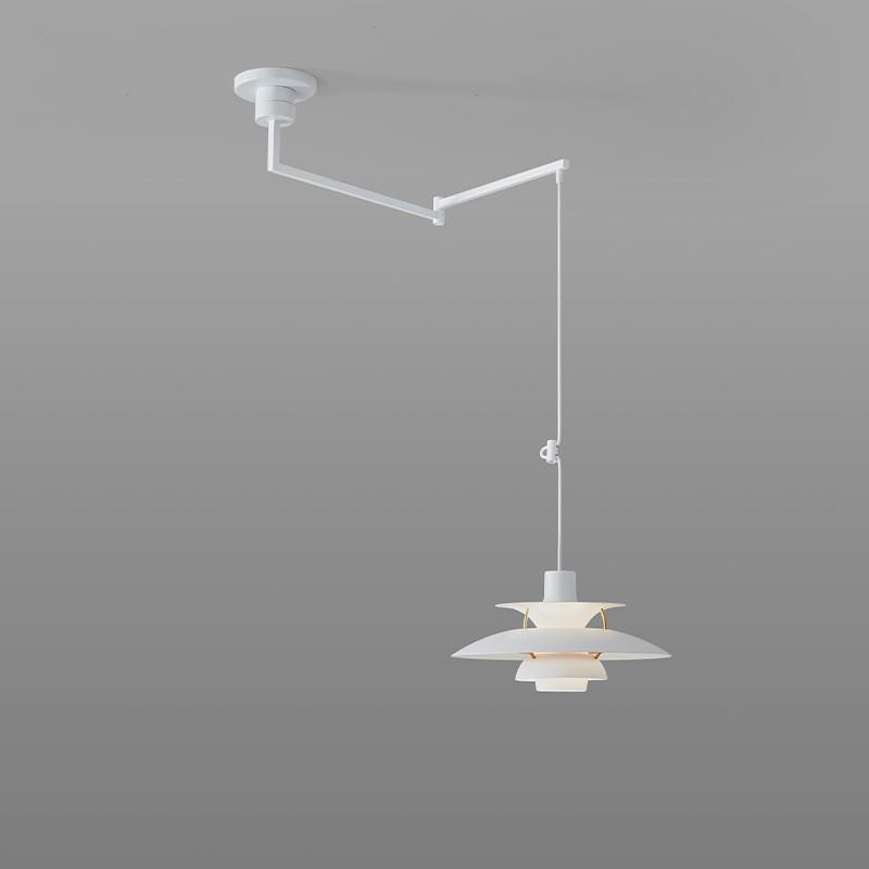 北欧设计师PH5可移位摇臂餐厅吊灯现代简约岛台吧台圆桌飞碟吊灯