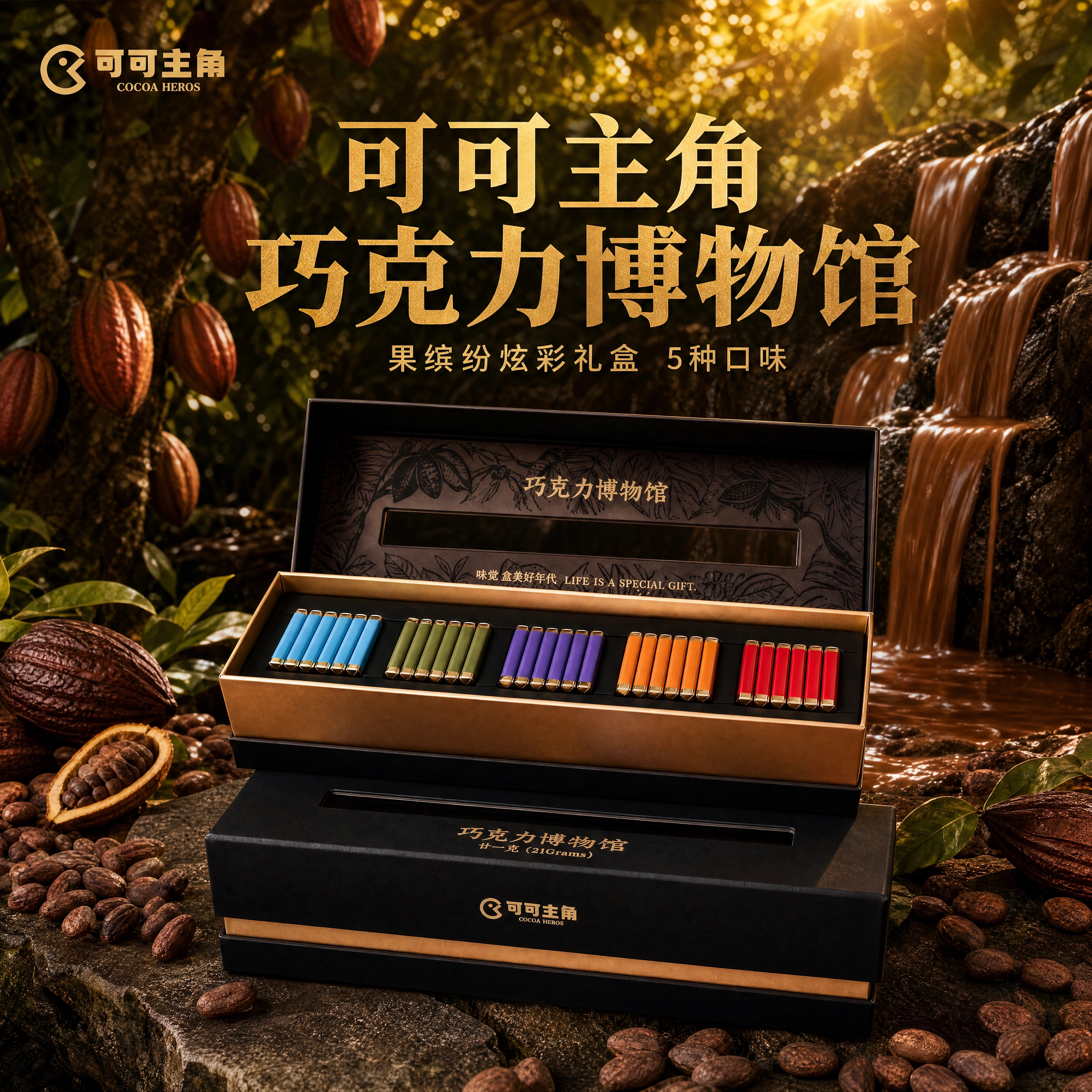 【可可主角】巧克力 博物馆 黑巧礼盒 央妈推荐同款 果味黑巧组合