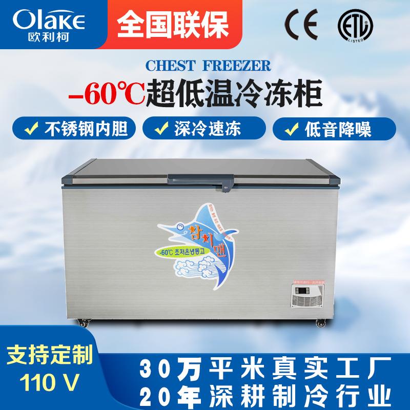 速冻柜零下60度大容量超低温冰箱冰柜商用水产冷冻柜-40度实验室