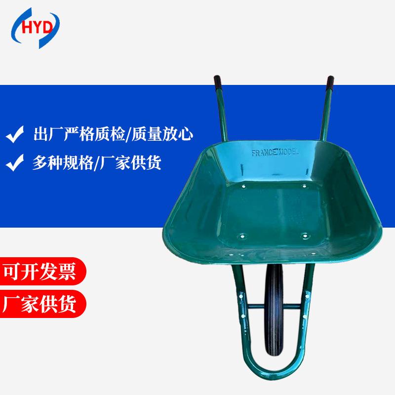 物流建筑翻斗独轮手推车花园工具车农用深斗搬运工地推土独轮车