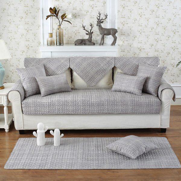 真皮沙发垫组合巾套罩四季通用客厅防滑布艺实木北欧简约现代全棉