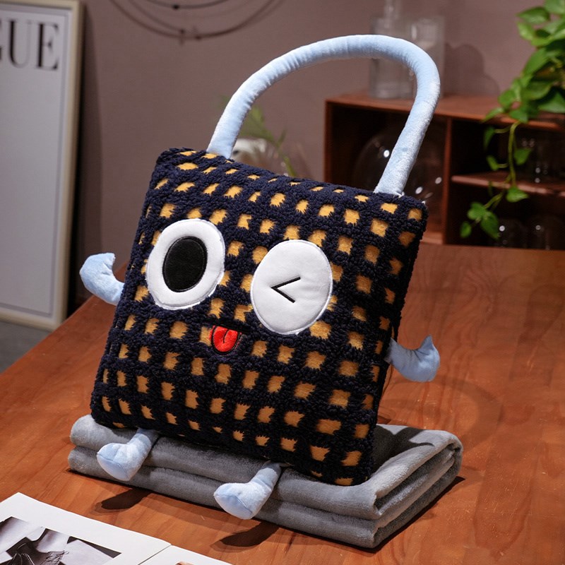 网红可手提抱枕被子两用汽车靠垫二E合一办公室午睡毯子折叠空调