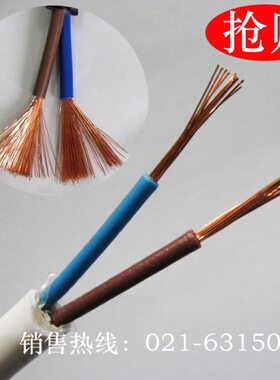两套铜芯  监控电源线*电线  2二芯芯号电线电缆.护4平方信RVV0软