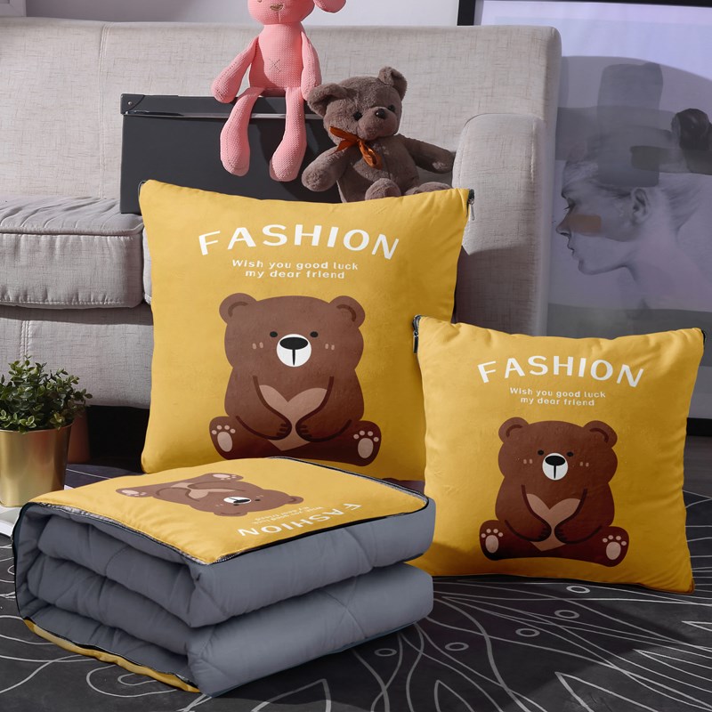 抱枕被子两用加厚空调毯子午睡办公室G枕头被汽车载靠枕折叠二合