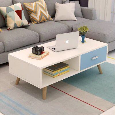 方形白色人密小户型板时尚茶几电视柜组合造度现代简约木质北欧