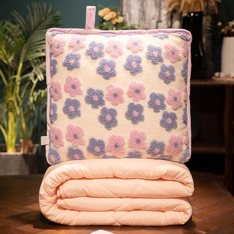 抱枕被子两用加厚加m绒办公室午睡枕头毯子二合一汽车车载折叠靠