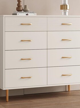 法式斗柜五斗柜抽屉柜轻奢简约卧室储物柜收纳Q柜立柜客厅白色边