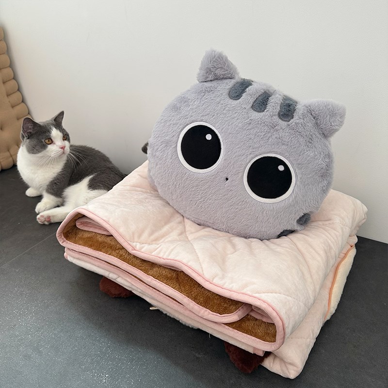 优趣优品抱枕被j子两用冬季加厚午睡枕头被汽车载内靠枕办公室折