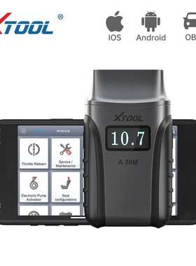 跨境 XTOOL A30M OBD2 适用于 Android/IOS 蓝牙OBD扫描诊断工具