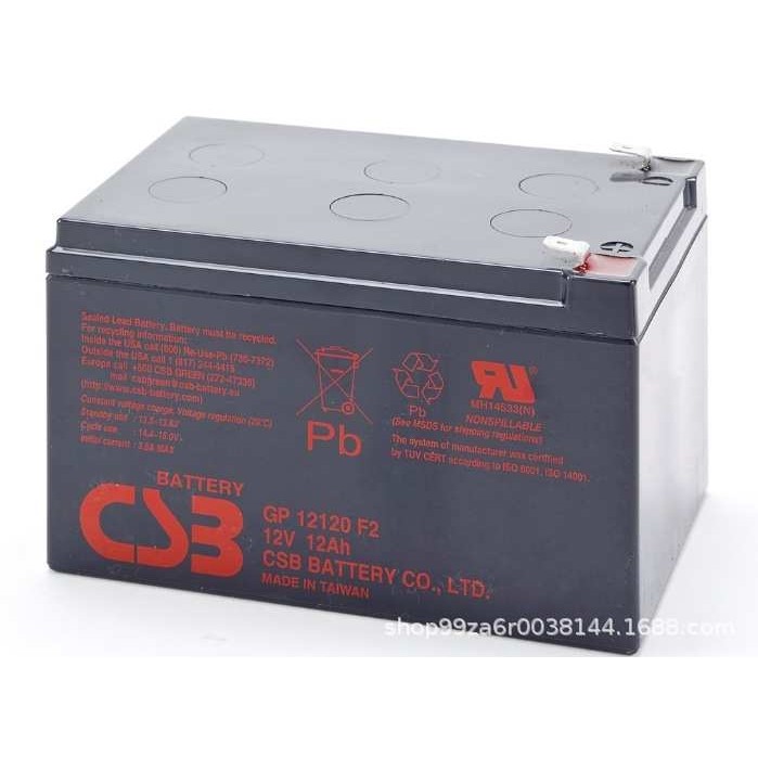 CSB蓄电池GP12120 F2 12V12AH密封免维护蓄电池  直流屏储能UPS储