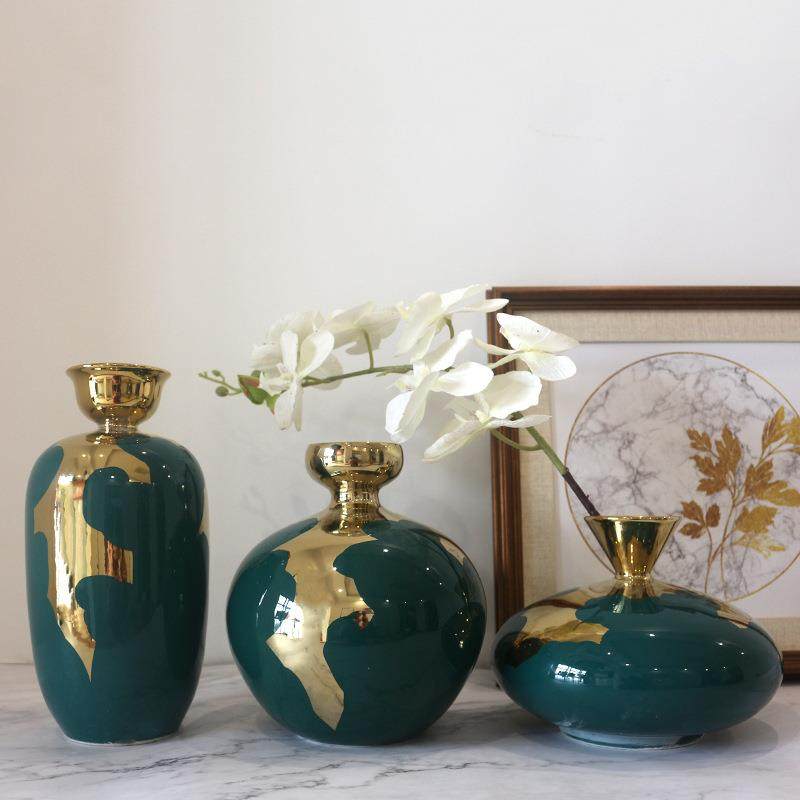 创意新中式禅意花瓶摆件插仿真干花客厅玄关酒柜茶室新家软装饰品