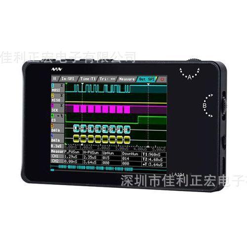 LA104逻辑分析仪4通道SPI IIC UART可编程100M采样率便携脱机式