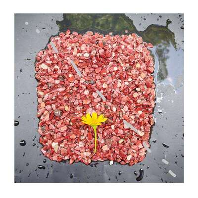 浅灰色灰色景观专用红色鹅卵石-圆滑小石子-红沙造景装饰材料