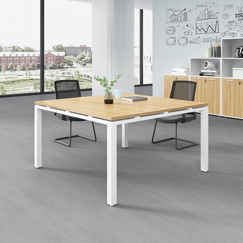 板式小型会议桌简约现代办公家具小圆桌方形桌洽谈桌接待桌培