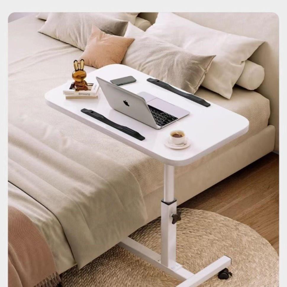 可移动折叠电脑桌置物架学习桌旋转桌置物架床边桌轻奢升降床边桌