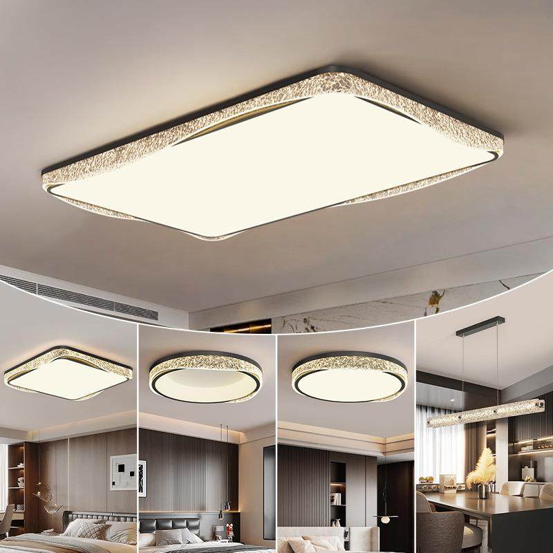 客厅灯吸顶灯意式极简轻奢水晶卧室灯高级奢华感全光谱大厅灯具