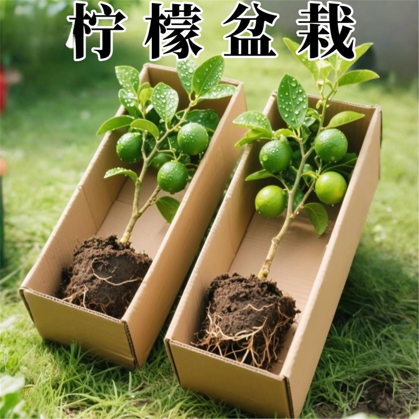 香水柠檬树盆栽带叶老桩苗