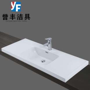 人造石一体盆源头厂家卫生间洗脸洗手台盆微晶石洗漱盆浴室柜水池