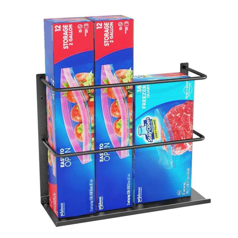 整理用具收纳架厨房铝箔储物篮食品袋存储柜支架黑色实用收纳神器,鲜花速递/花卉仿真/绿植园艺,割草机/草坪机,淘宝优惠券,粉丝福利购,淘宝优惠卷