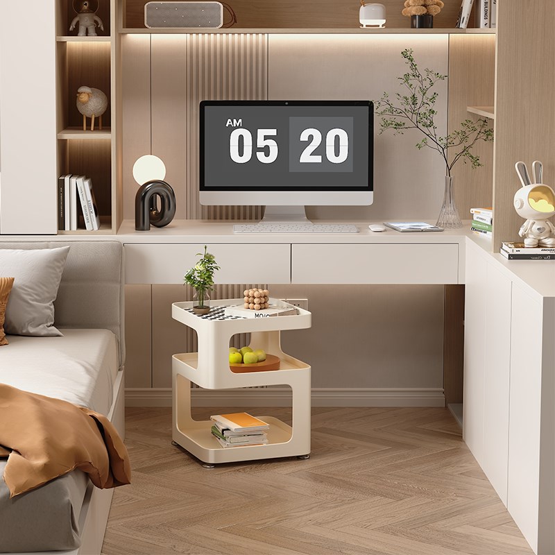 沙发边几创意客厅k小茶几可移动小桌子台面置物架铁艺收纳柜床头