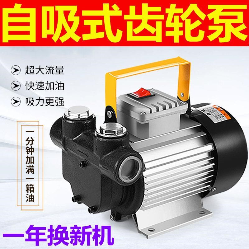 进口电动抽油泵柴油12pv24v220v自吸泵液压油抽油机齿轮泵机油泵