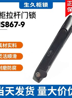 生久柜锁连杆e锁机柜门锁新能源储能柜门锁MS867-9-Z/Y喷漆黑色
