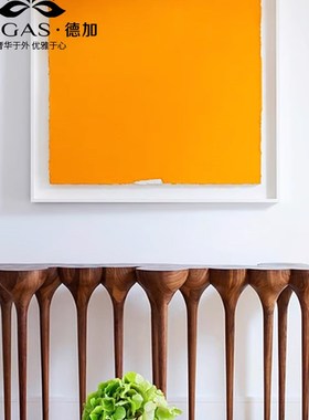 德加德家中世纪胡桃实木靠墙入口桌窄纹入口WGabi-Sabi风格装饰入