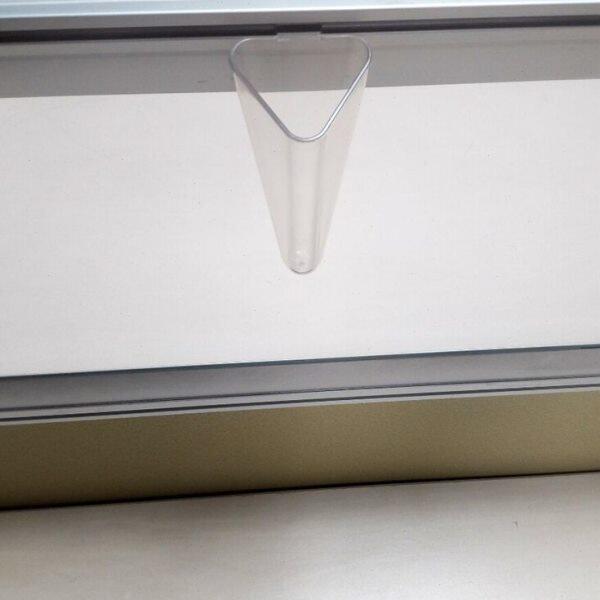 座上三角塑料文具缝 透明收纳盒屏风上短花瓶插花槽挂挂件插办公