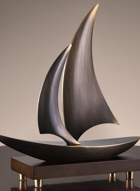 乘风破浪帆船摆件公司办公v室领导一帆风顺开业礼物高档装饰送男