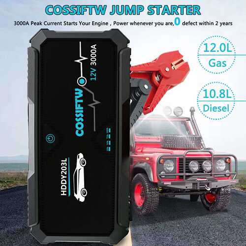 Car Jump Starter 3000A Peak 22000mAh  Auto Battery Booster