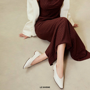 LE SIXIEMEmusika「阁楼旧梦」法式方头缝合编年史包裹感奶奶鞋