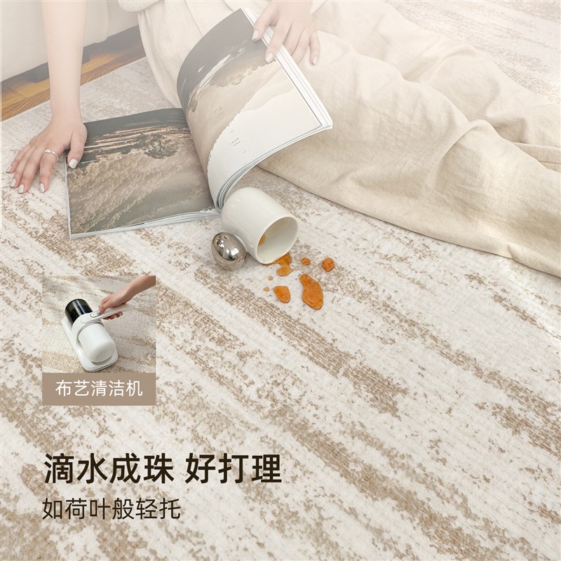 地毯客厅2025新款免洗可擦轻奢高级卧室床边毛绒隔音地垫防水防污