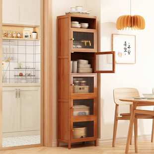 餐边柜转角夹缝加高窄款家用厨房置物架多功能茶水柜储物橱柜收纳