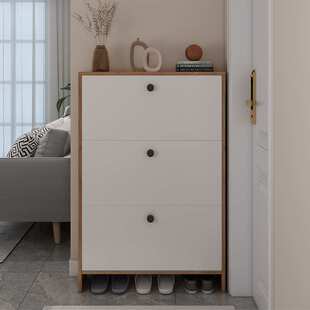 鞋柜实木翻斗15cm24cm家用门口大容量经济型省空间简约玄关柜