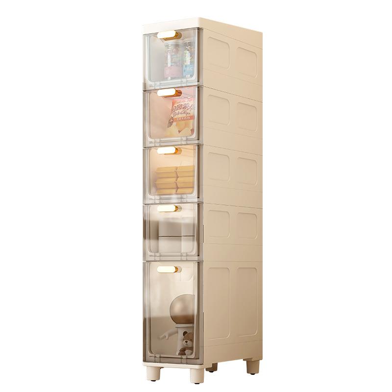 【折扣价】14透明夹缝收纳柜家用抽屉式卫生间缝隙储物柜厨房边柜