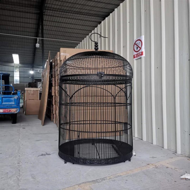 铁艺鹦鹉鸟笼 八哥鸟笼 大型落地鸟笼户外别墅大型鸟笼纯手工