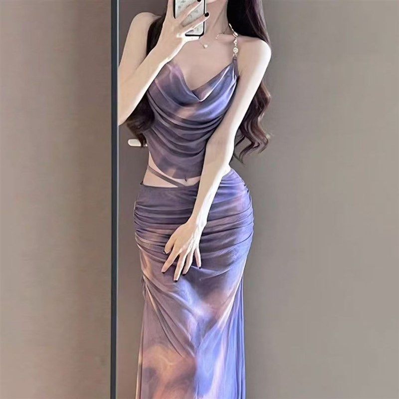 新款比基尼泳衣女款分体裙式时尚三件套钢托聚拢性感温泉度假泳衣