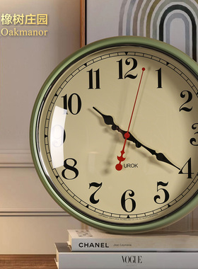 美式网红客厅轻奢挂钟创意北欧现代简约家用时尚卧室钟表静音时钟