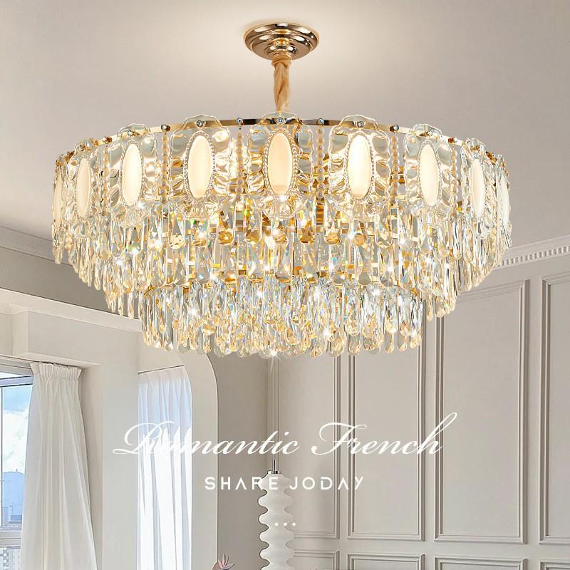 跨境轻奢水晶客厅灯法式创意餐厅吊灯高档大气酒店大堂led卧室灯