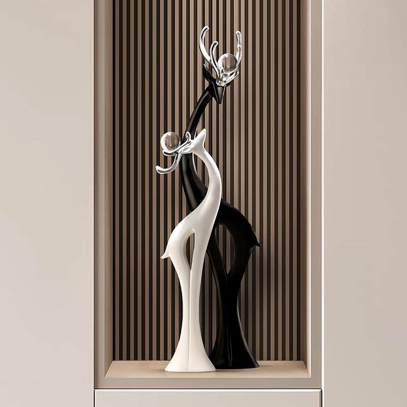 贝汉美轻奢客厅沙发电视柜旁边大型落地摆件玄关饰品高档乔迁礼物