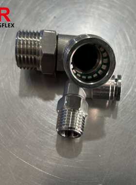 304不锈钢接头PL8-02气管接头PL10-03快插气动外丝PL12-04 6-01M5