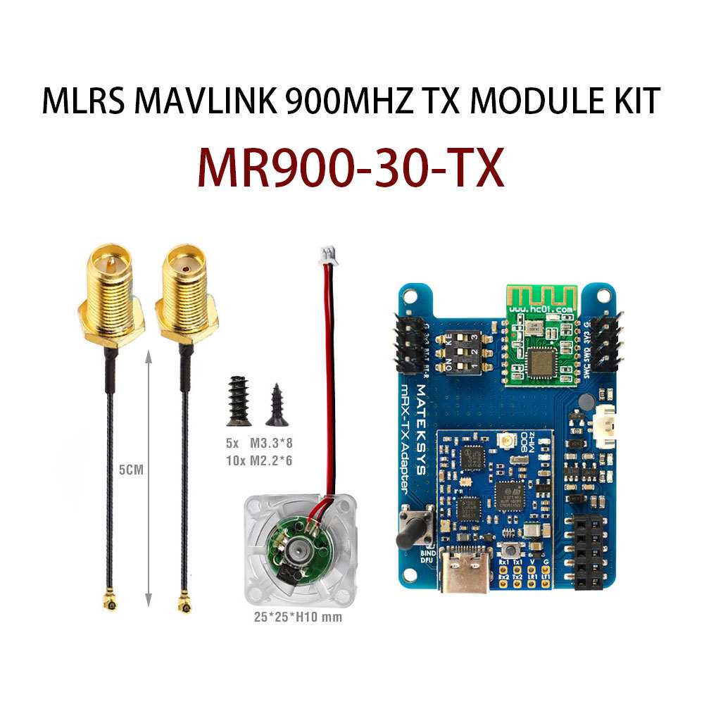 MATEK MLRS MAVLINK 900MHZ TX MODULE KIT MR900-30-TX模块