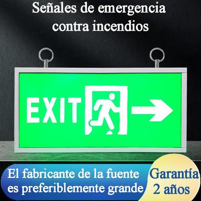 Indicador de incendio de emergencia en el paso de evacuació