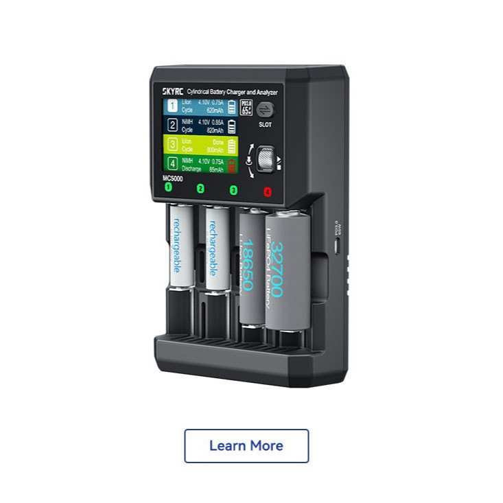 SKYRC MC5000多功能镍氢镍铬 锂铁锂电池圆柱形电池蓝牙APP充电器