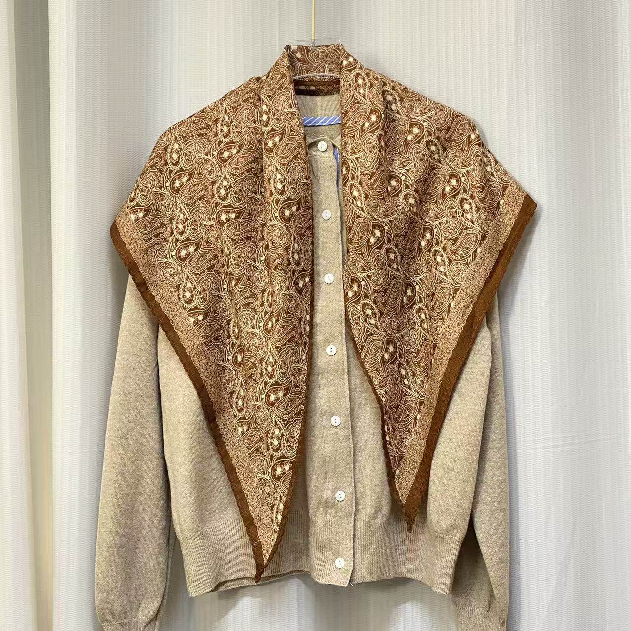 桑蚕丝羊毛【三角巾集合】三角巾披肩丝巾围巾休闲女常规复古女士