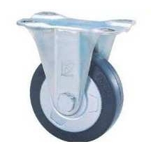 J-CPK01-D100-RA 4寸铁芯黑色橡胶固定轮怡合达YHD脚轮