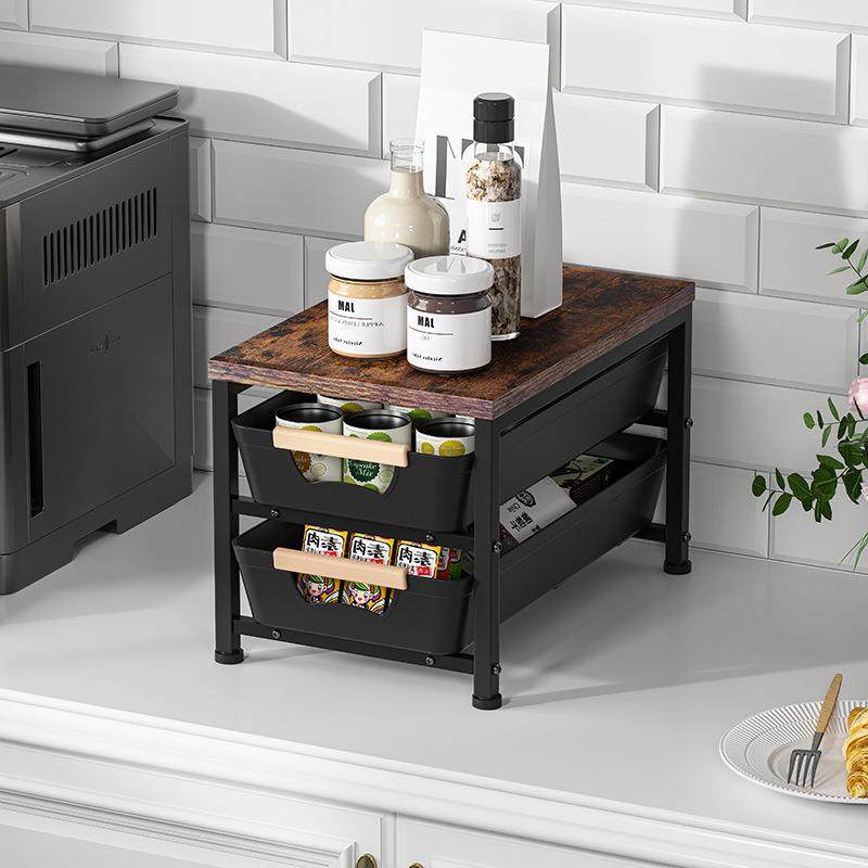 可抽拉台面置物架两层简易桌面收纳架子家用书桌抽屉收纳储物架,包装,五金配件包装,淘宝优惠券,粉丝福利购,淘宝优惠卷