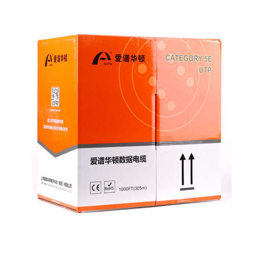 爱谱华顿CAT6a超六类网线 4对非屏蔽UTP电缆 305米/箱