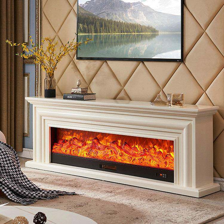 1.2/1.5/1.8/2/2.4m法式仿真火焰电子壁炉现代实木装饰柜取暖