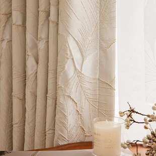 许村高精密提花窗帘面料被套抱枕布料整批浮雕金丝叶子源头厂家